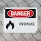 Signmission Propane Danger Sign, Plastic, 10in W x 7in L, 2PK OS-2PACK-DS-P-710-L-2040 - alternate 5